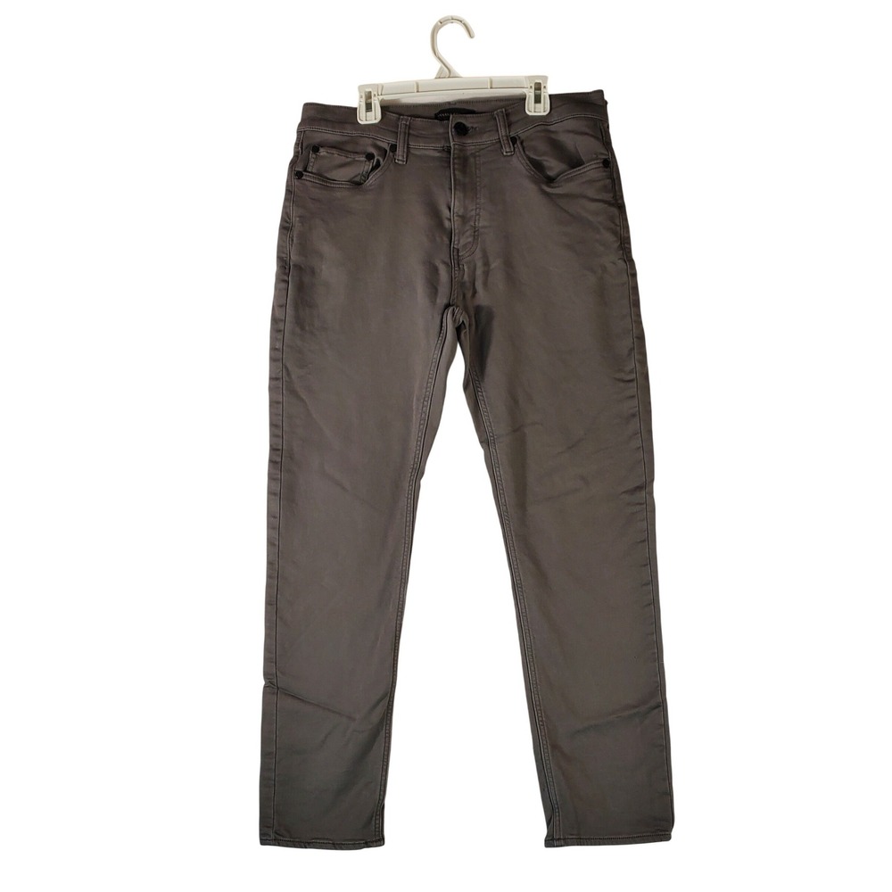 Banana Republic Mens Traveler Pants 32x30 Slim Fit Gray  Taupe Chino Jeans